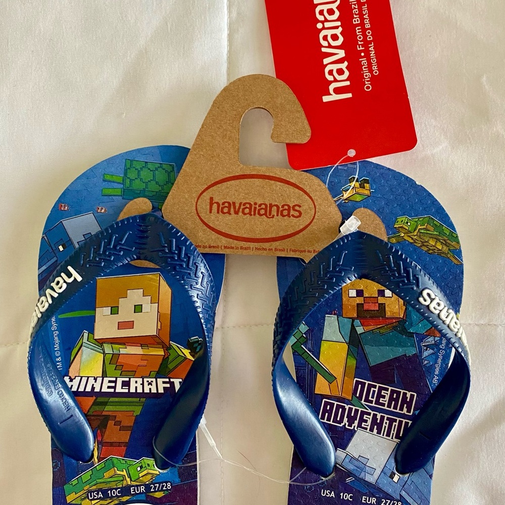 Havaianas Minecraft Flip Flops - Size 10T NWT